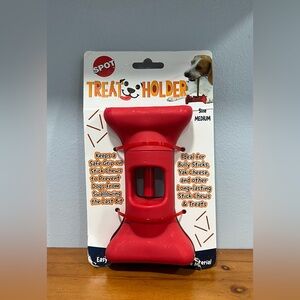 SPOT Treat Holder NIB For Medium Sized Dogs Red Small Package Rip On Bottom
